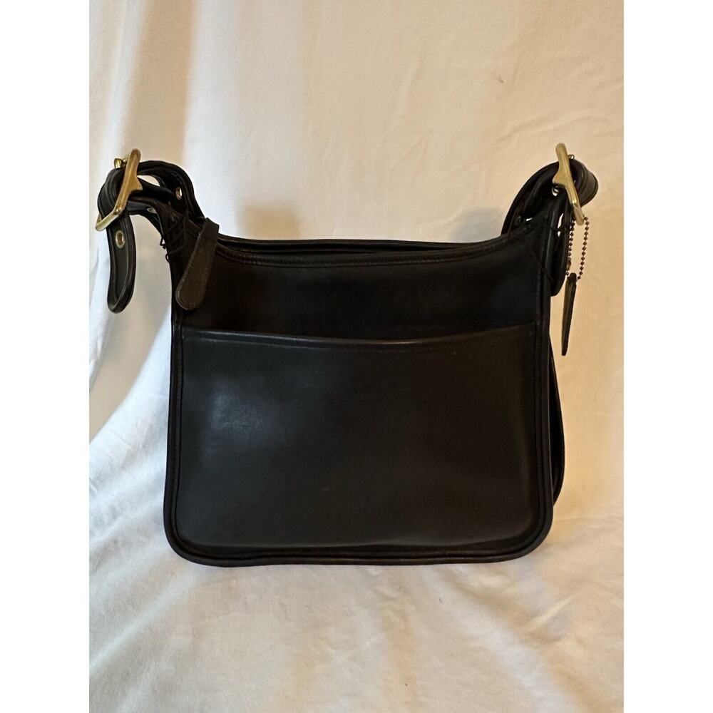 COACH Vintage Janice Legacy 9966 Black Leather Hobo Style Shoulder Bag